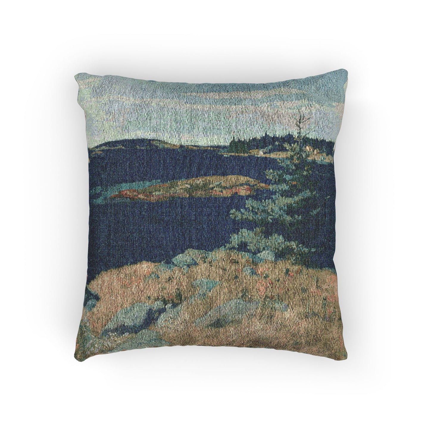 Georges Islands, Penobscot Bay, Maine by NC Wyeth Artistic Woven Pillow - PMA Store at the Portland Museum of Art, Maine