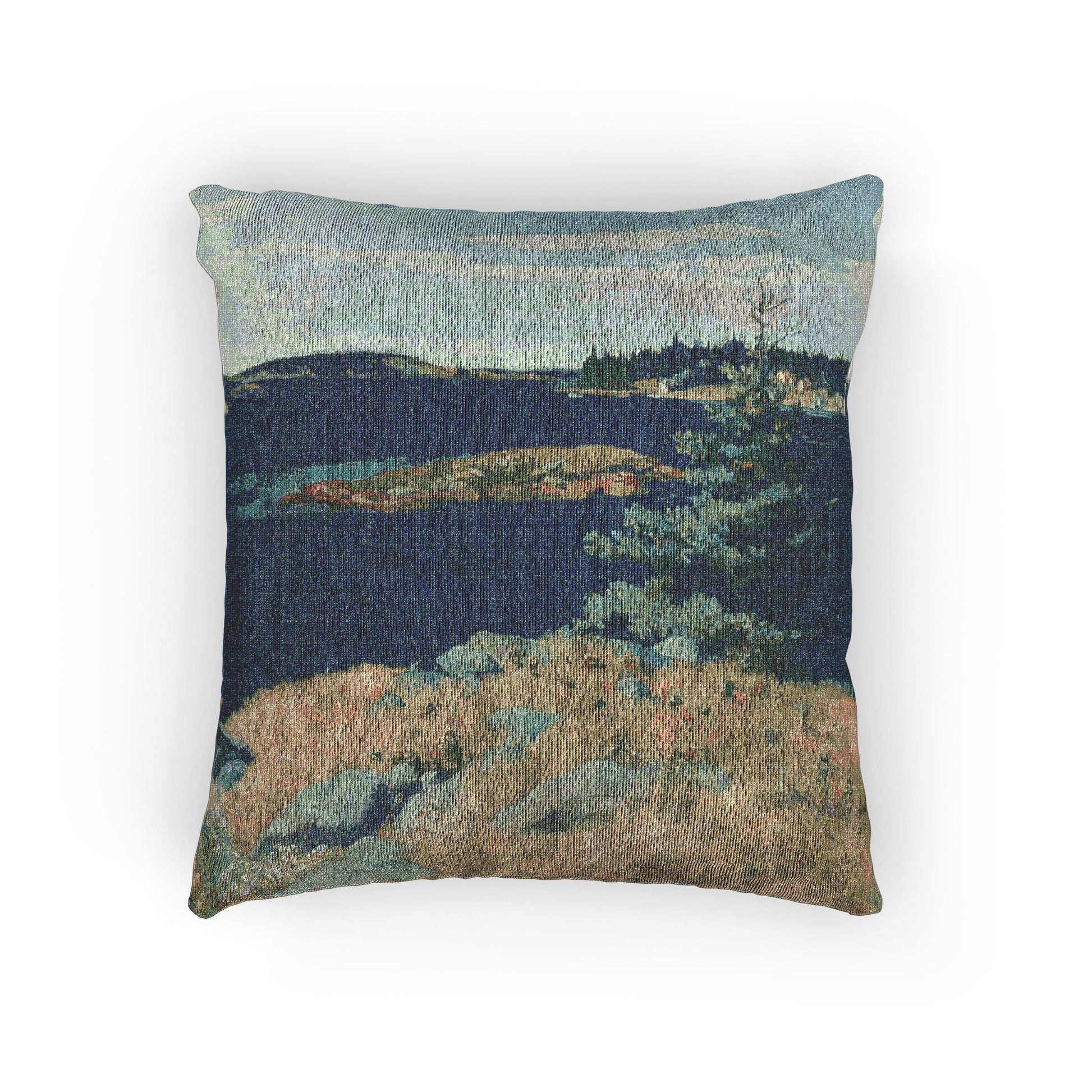 Georges Islands, Penobscot Bay, Maine by NC Wyeth Artistic Woven Pillow - PMA Store at the Portland Museum of Art, Maine