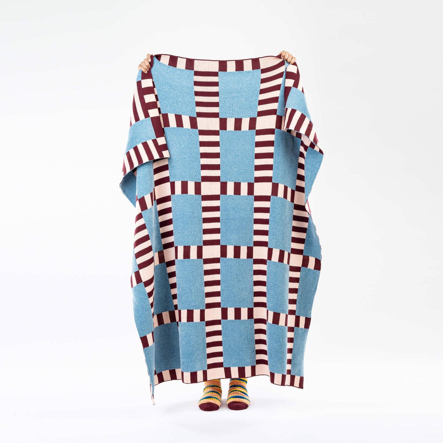 VERLOOP | knits - Tile Patch Chenille Throw: Peach - PMA Store at the Portland Museum of Art, Maine