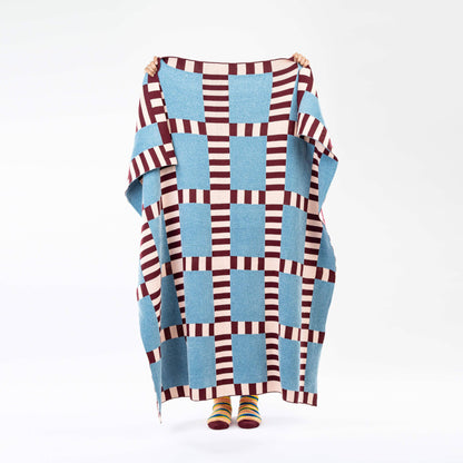 VERLOOP | knits - Tile Patch Chenille Throw: Peach - PMA Store at the Portland Museum of Art, Maine