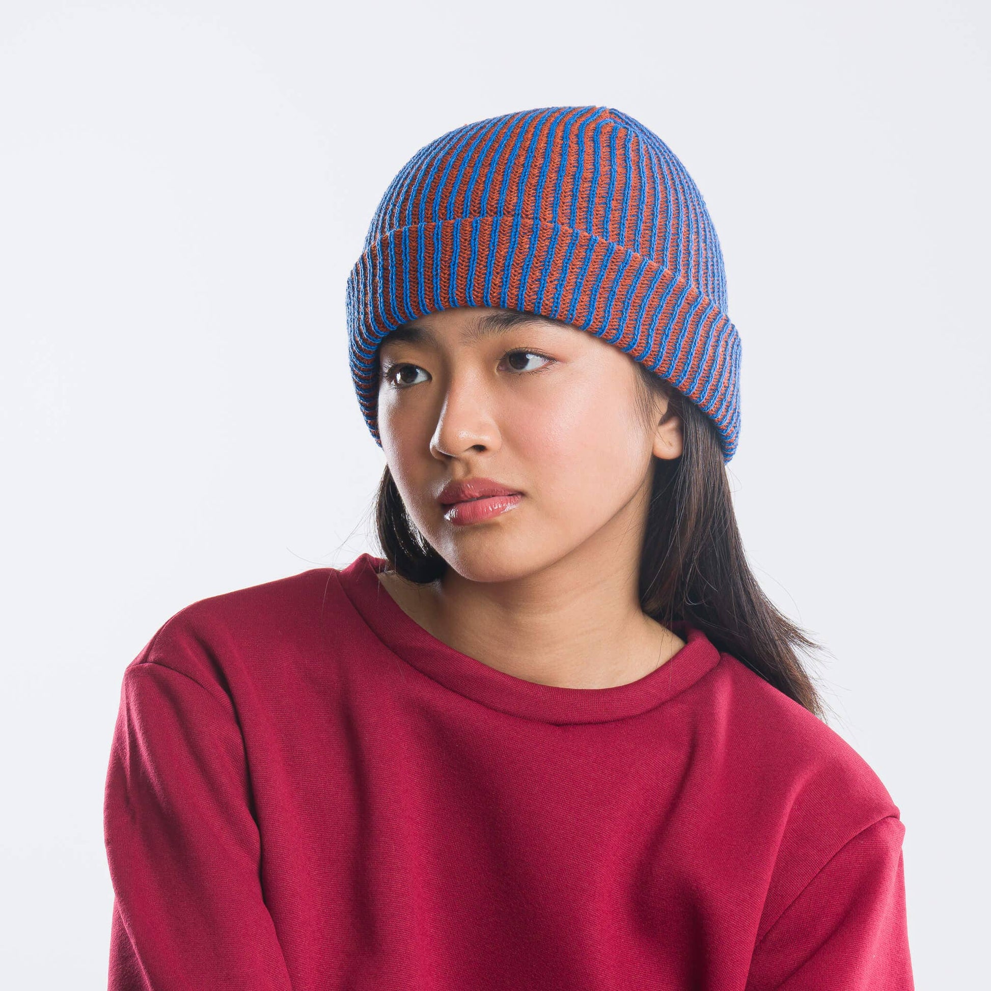 Simple Rib Knit Beanie: Poppy Magenta - PMA Store at the Portland Museum of Art, Maine