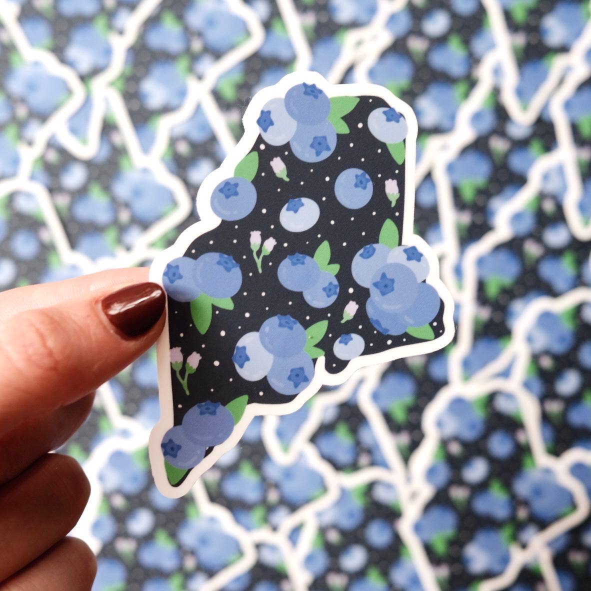 Stuck on Maine - Blueberry Maine Sticker — Waterproof & Laminated - PMA Store at the Portland Museum of Art, Maine