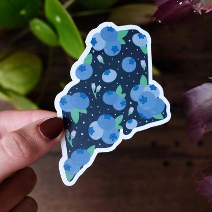 Stuck on Maine - Blueberry Maine Sticker — Waterproof & Laminated - PMA Store at the Portland Museum of Art, Maine
