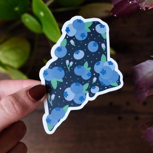 Stuck on Maine - Blueberry Maine Sticker — Waterproof & Laminated - PMA Store at the Portland Museum of Art, Maine