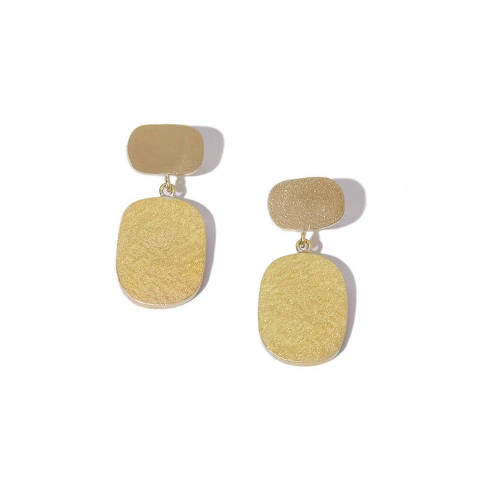 MULXIPLY - Skipping Stone Dangle Earrings | Brass