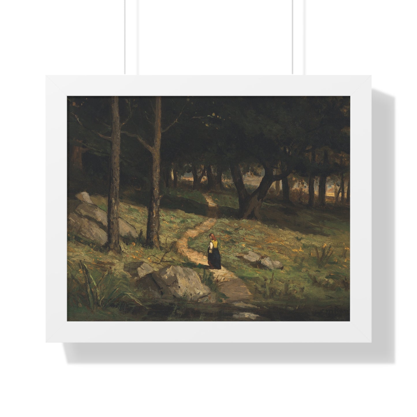 Untitled (Walking in the Woods), 1880s by Edward Mitchell Bannister Nature-Inspired Framed Poster, Wall Art, Interior Decor, Gift for Nature Lovers, Home Decoration - PMA Store at the Portland Museum of Art, Maine