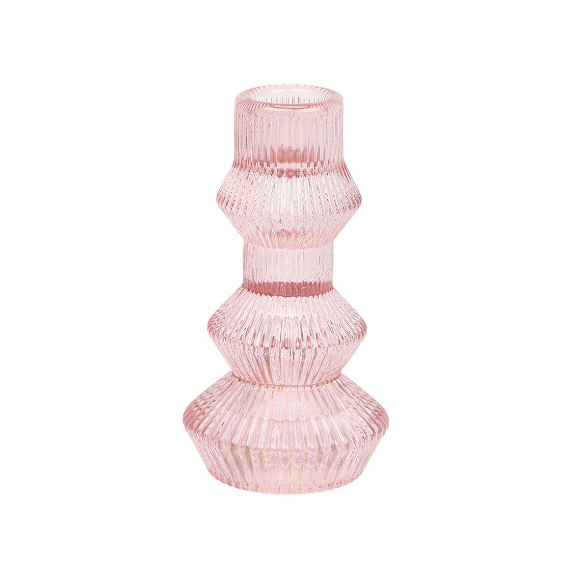 Talking Tables USA - Home, Birthday, Games & Seasonal Decor - Pink Glass Candlestick Holder | Summer Gifts |