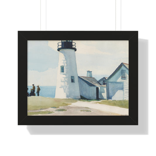 Pemaquid Light, 1929 by Edward Hopper Coastal Lighthouse Framed Poster | Nautical Wall Art Decoration