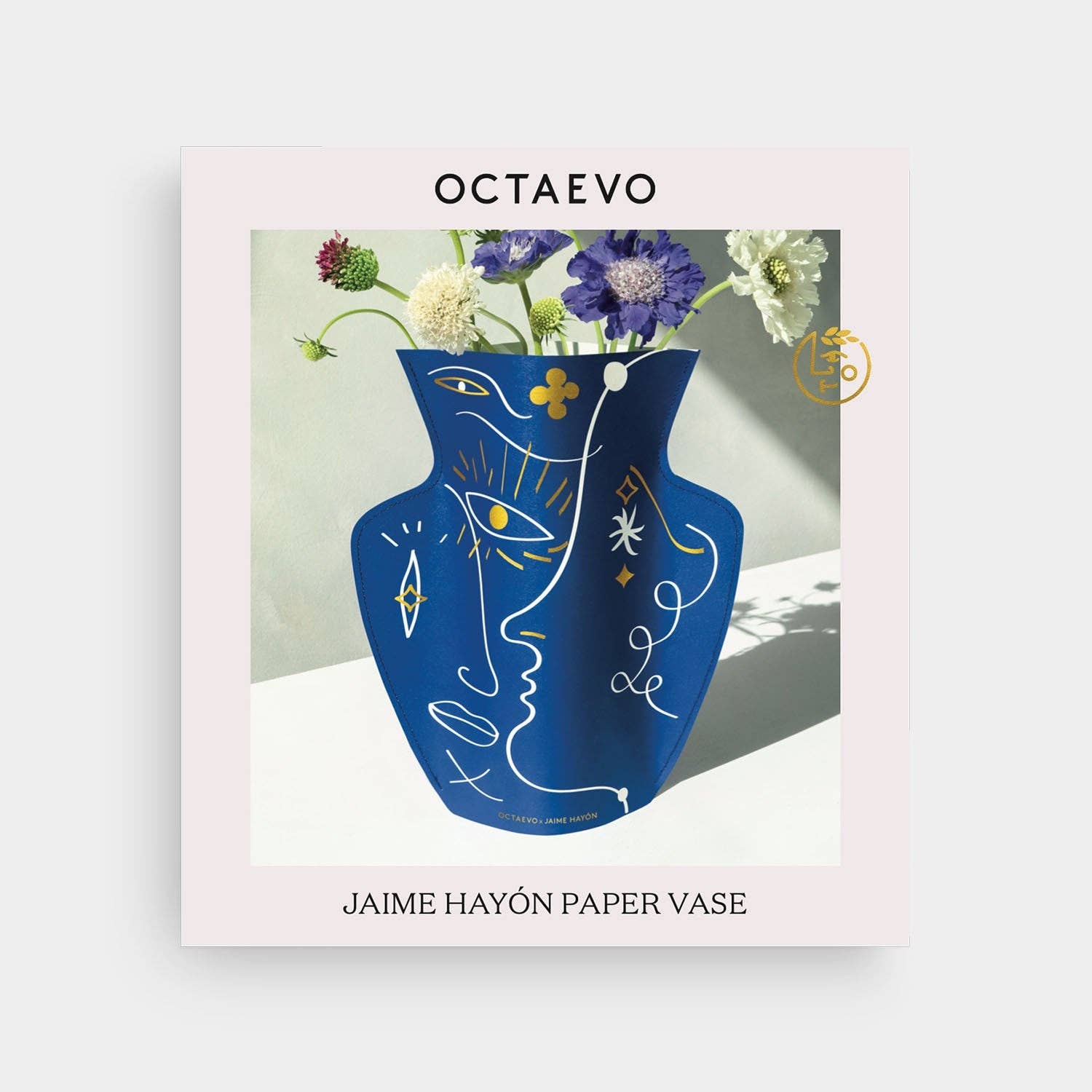 OCTAEVO Jaime Hayon Paper Vase - Blue - PMA Store at the Portland Museum of Art, Maine