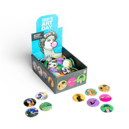 Today is Art Day - Button box - Assorted 20 designs - PMA Store at the Portland Museum of Art, Maine