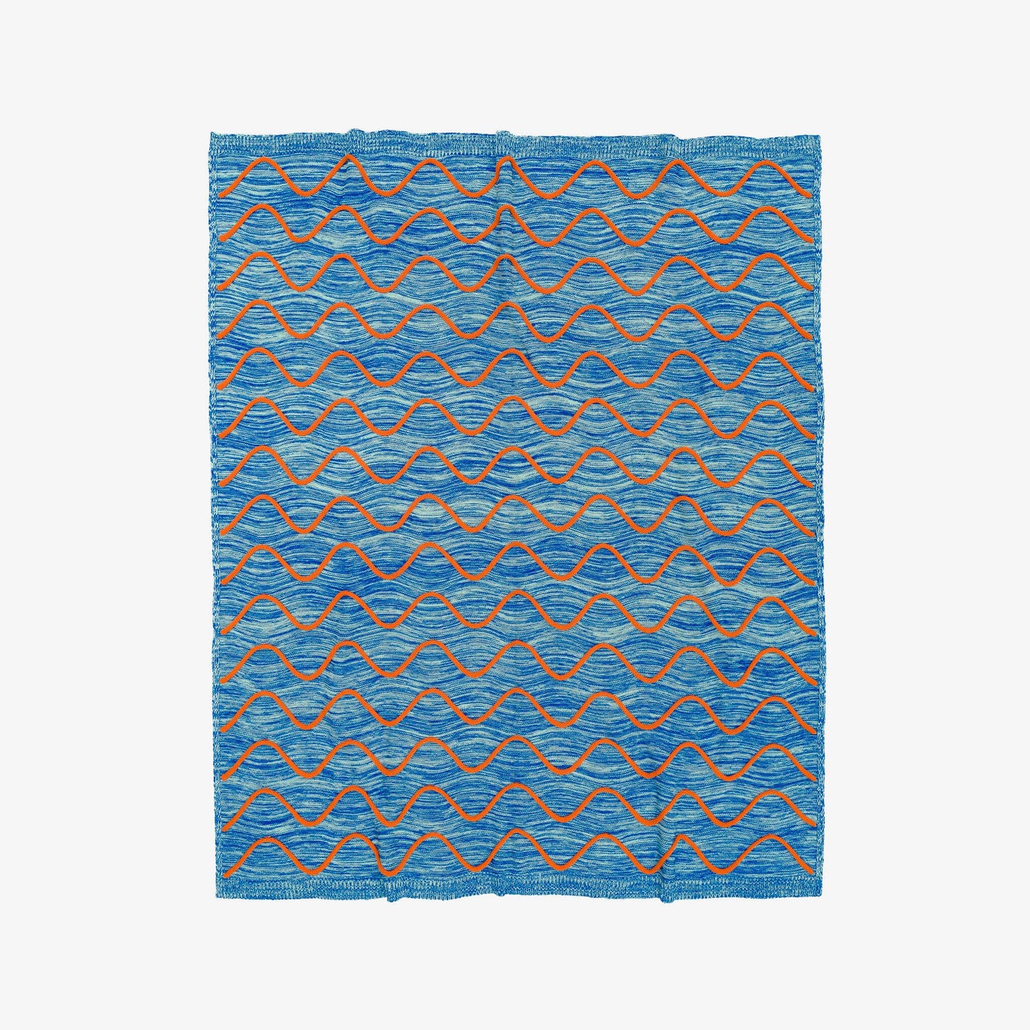 Squiggle Stripe Knit Throw: Poppy Jade - PMA Store at the Portland Museum of Art, Maine