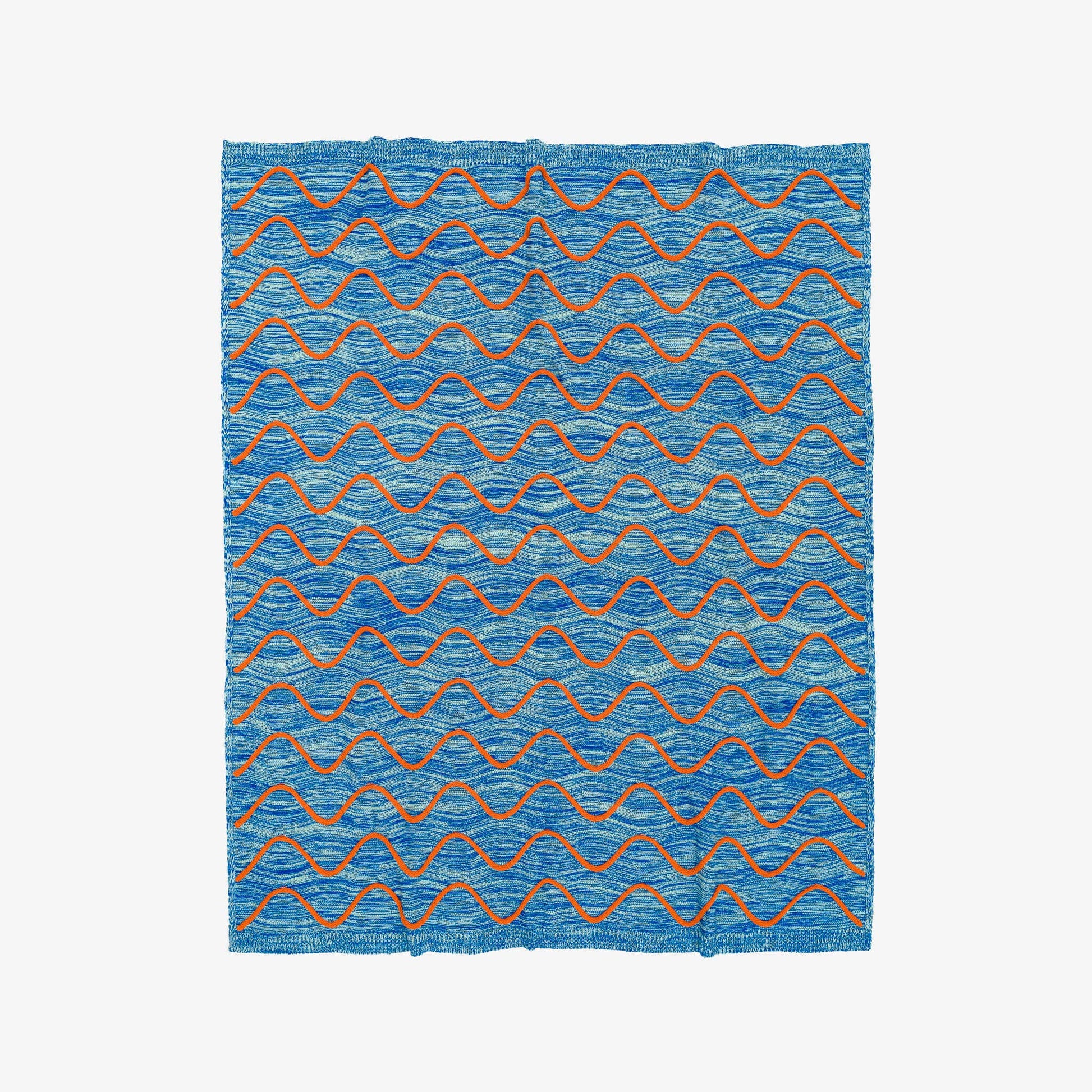 Squiggle Stripe Knit Throw: Poppy Jade - PMA Store at the Portland Museum of Art, Maine
