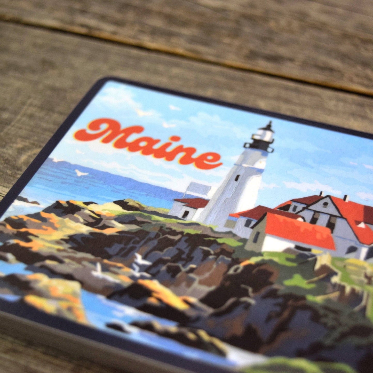Quiet Tide Goods - Maine Lighthouse Vinyl Sticker - PMA Store at the Portland Museum of Art, Maine