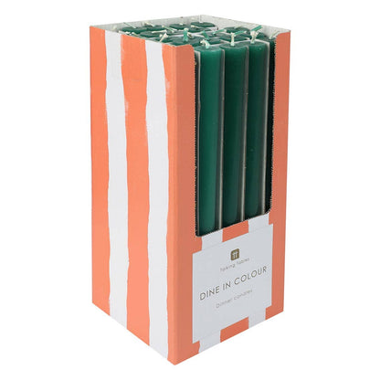 Talking Tables USA - Home, Birthday, Games & Seasonal Decor - Green Straight Dinner Candles - Display | Summer Home Decor |