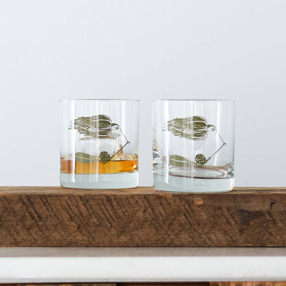 Vital Industries - Fishing Lure Rocks Glasses: Assorted - PMA Store at the Portland Museum of Art, Maine