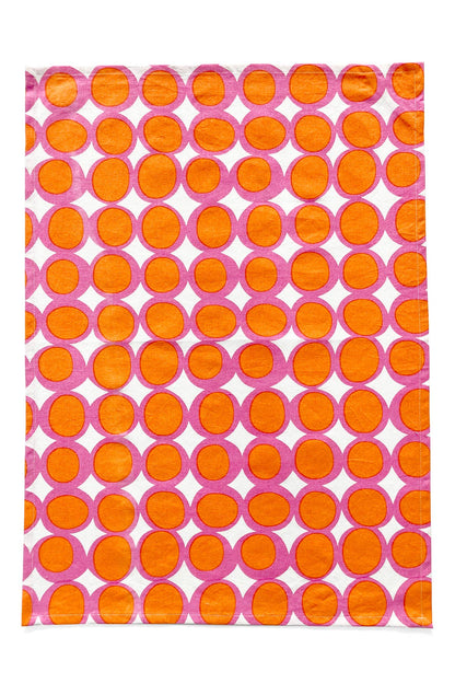 See Design - Tea Towels (Set of 2): Small Totem Aqua/Citron - PMA Store at the Portland Museum of Art, Maine
