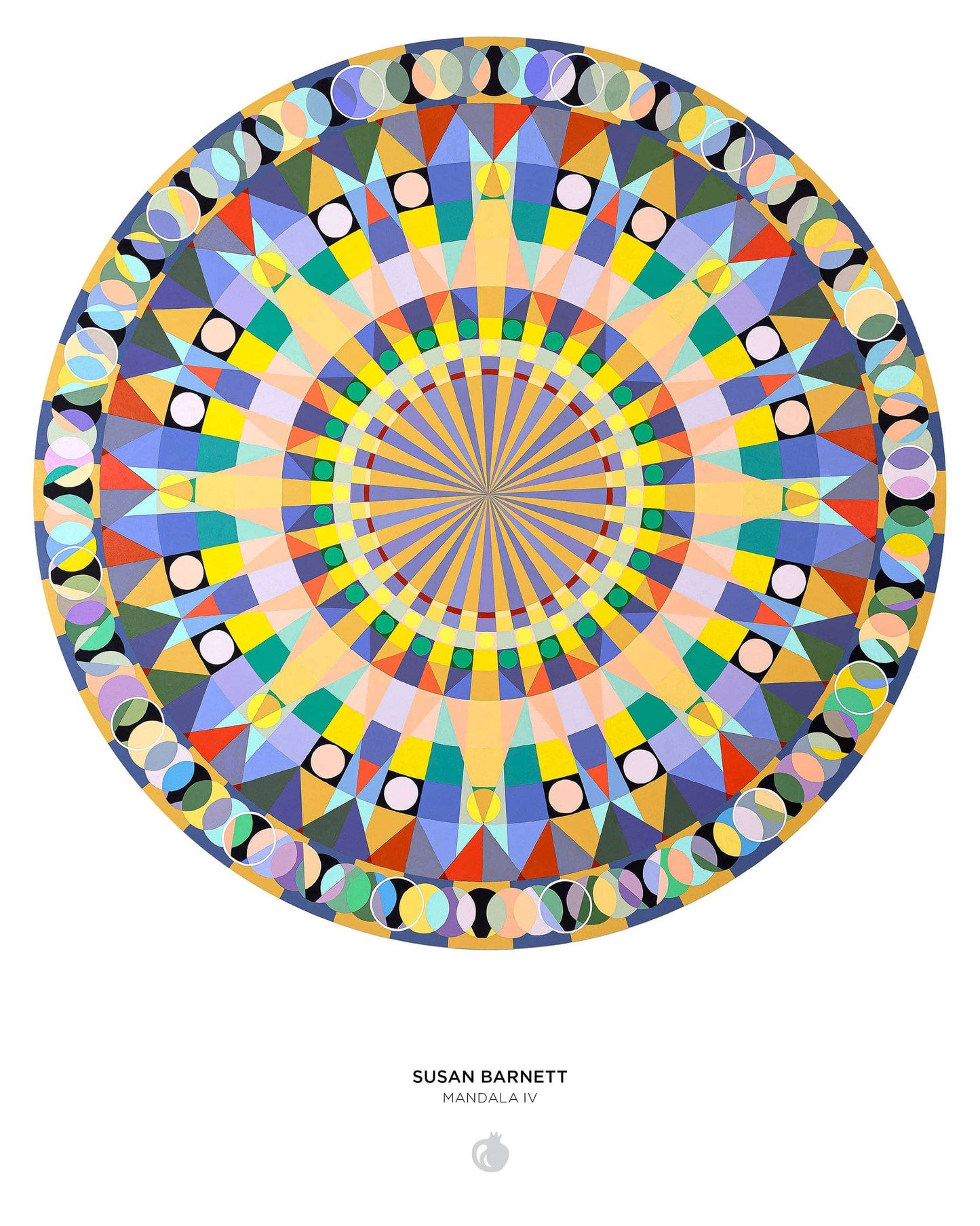 Pomegranate - Susan Barnett: Mandala IV 500-Piece Circular Jigsaw Puzzle - PMA Store at the Portland Museum of Art, Maine
