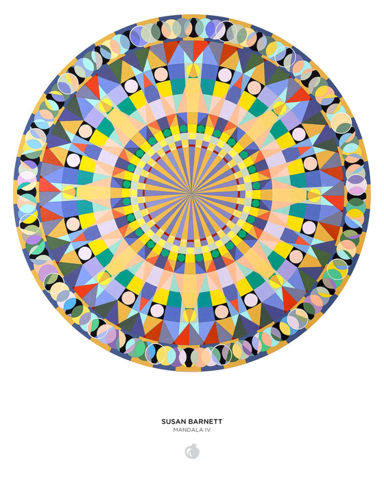 Pomegranate - Susan Barnett: Mandala IV 500-Piece Circular Jigsaw Puzzle - PMA Store at the Portland Museum of Art, Maine