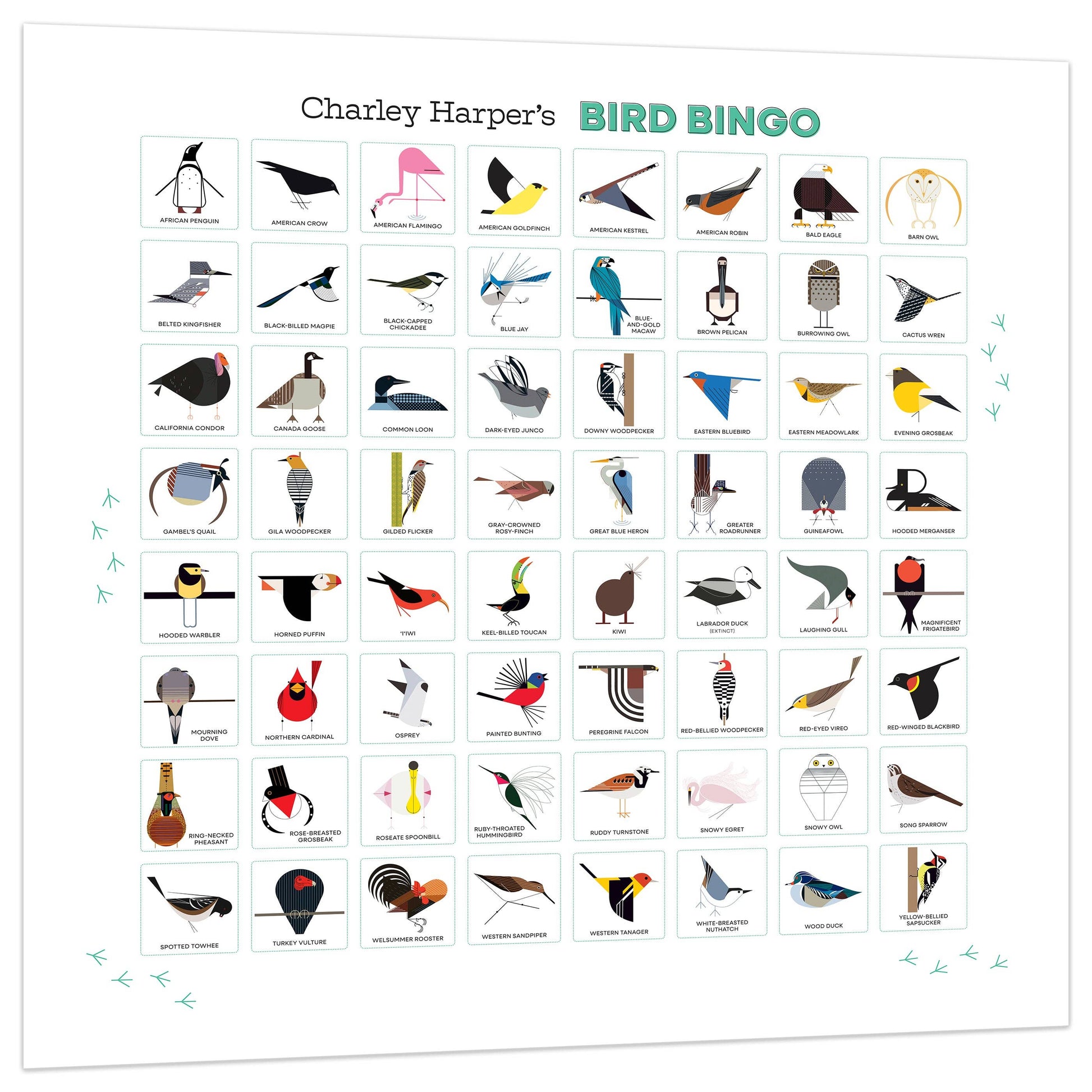 Pomegranate - Charley Harper’s Bird Bingo - PMA Store at the Portland Museum of Art, Maine