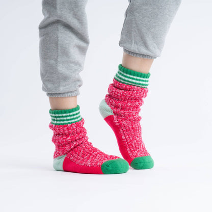 Varsity Knit House Socks: Golden Olive / L/XL - W 9.5-12.5<br>M 8-11 - PMA Store at the Portland Museum of Art, Maine