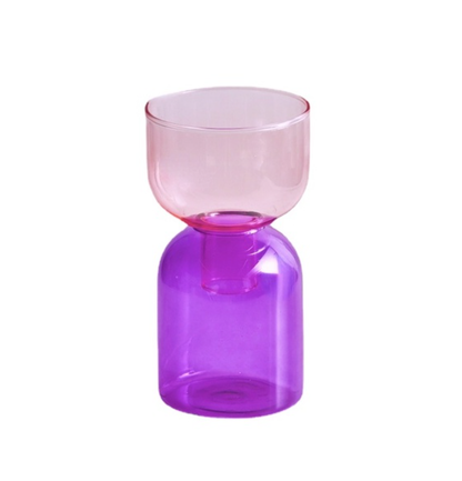 Two Way Terrarium Hydroponic Plant Vase / Candle Holder: Orange-Lilac - PMA Store at the Portland Museum of Art, Maine