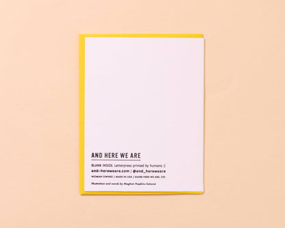 And Here We Are - Letterpress Love Card—Could Look at You All Day (Art Museum)