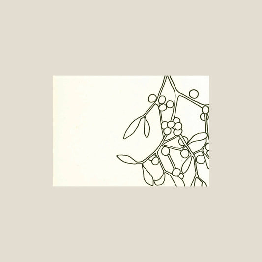Kinaloon - Mistletoe letterpress card - PMA Store at the Portland Museum of Art, Maine