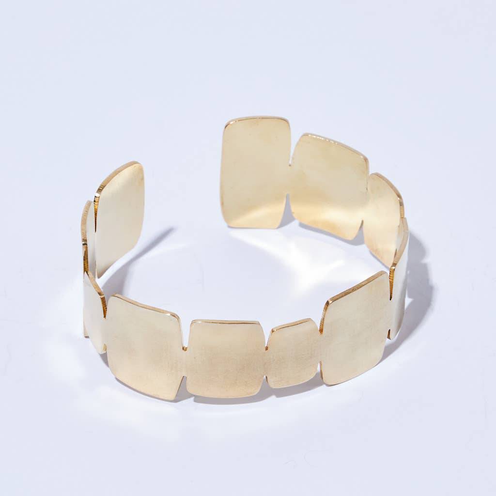 MULXIPLY - Mod Cairn Adjustable Cuff Bracelet - Brass - PMA Store at the Portland Museum of Art, Maine