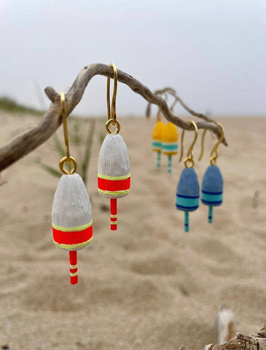 Blue Harbour Boatique - Buoy Earrings: Blue - PMA Store at the Portland Museum of Art, Maine