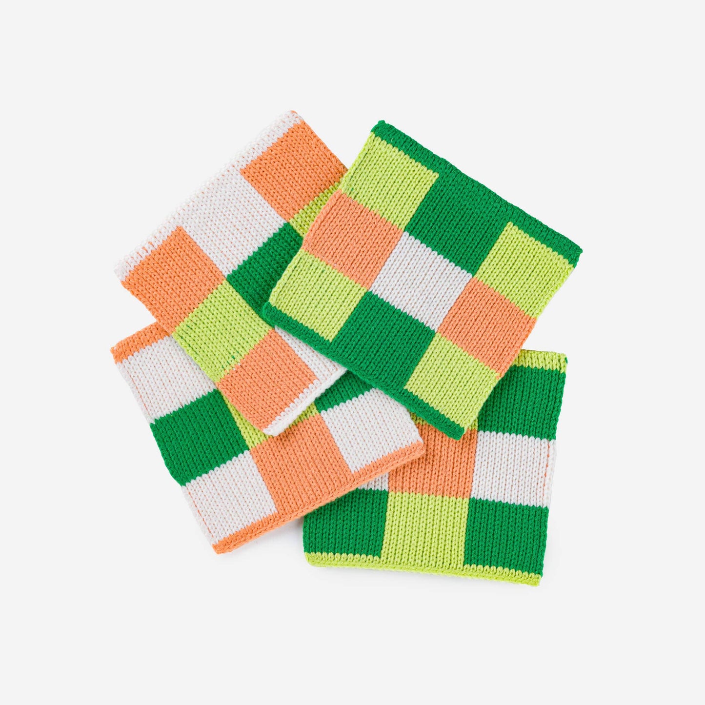 Square Square Coaster Set: Peach Lime - PMA Store at the Portland Museum of Art, Maine