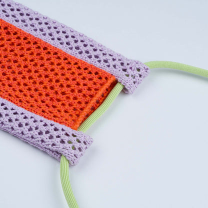 Raffia Phone Sling: Golden Olive Pink - PMA Store at the Portland Museum of Art, Maine