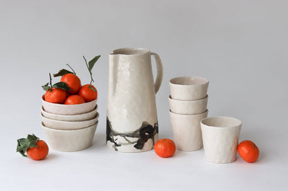 Elizabeth Benotti Ceramics - Splatter Pitcher: Seafoam - PMA Store at the Portland Museum of Art, Maine