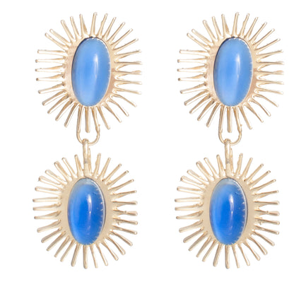 CASTLECLIFF - REINA EARRING: ICE BLUE//BRASS - PMA Store at the Portland Museum of Art, Maine
