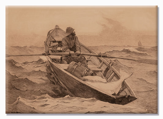 Homer The Fog Warning Etching 2.5 x 3.5 Magnet