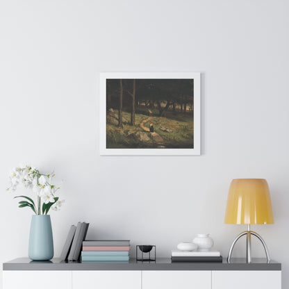 Untitled (Walking in the Woods), 1880s by Edward Mitchell Bannister Nature-Inspired Framed Poster, Wall Art, Interior Decor, Gift for Nature Lovers, Home Decoration - PMA Store at the Portland Museum of Art, Maine