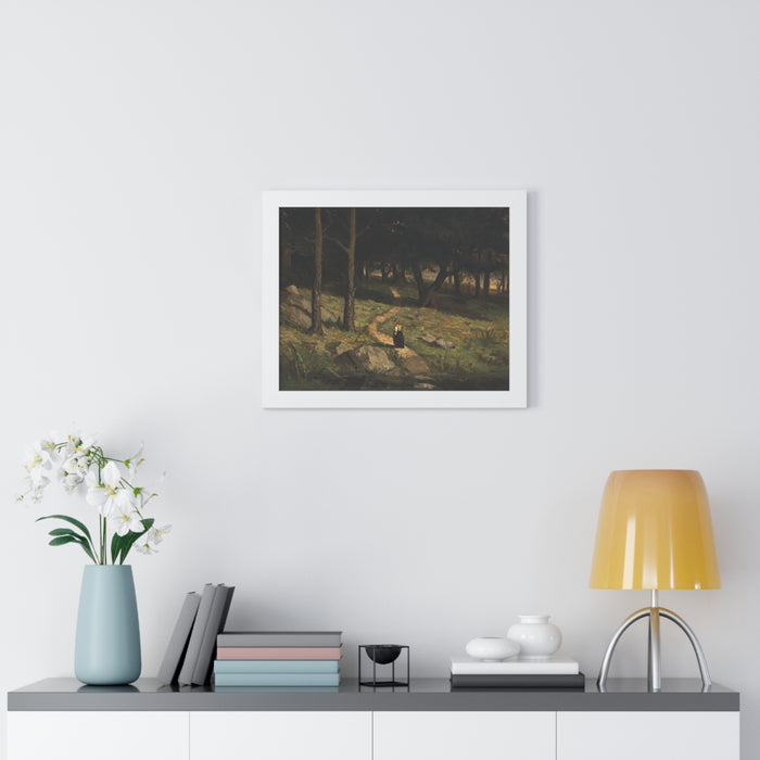 Untitled (Walking in the Woods), 1880s by Edward Mitchell Bannister Nature-Inspired Framed Poster, Wall Art, Interior Decor, Gift for Nature Lovers, Home Decoration