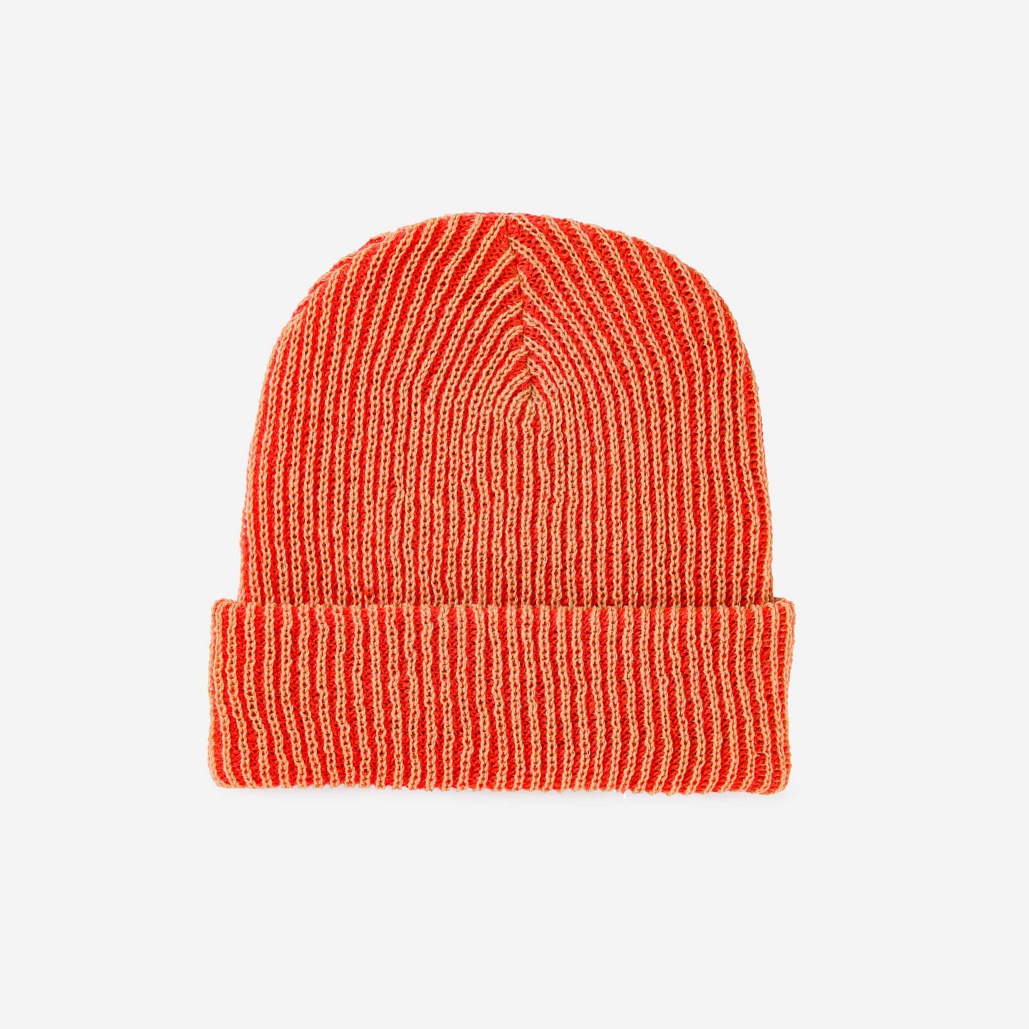 Simple Rib Knit Beanie: Peach Lime - PMA Store at the Portland Museum of Art, Maine