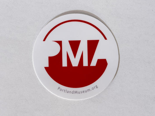 Wordmark Circle Sticker 3x3 - PMA Store at the Portland Museum of Art, Maine