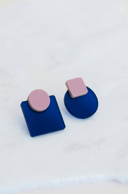 Pamela Coromoto - Glare Mini Earrings - Spring/Summer : Olive/Lilac