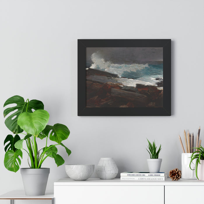Weatherbeaten by Winslow Homer Framed Poster - Coastal Wall Art for Home Decor