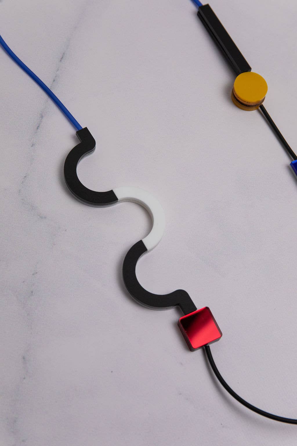 Pamela Coromoto - NEW Memphis Necklace - Primary Colors: Black/White