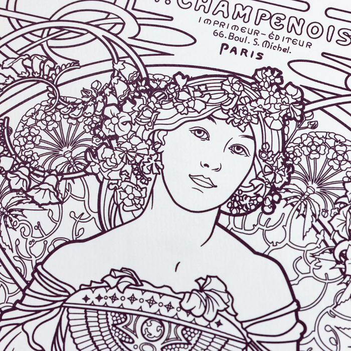 Today is Art Day - Alphonse Mucha - Coloring Book