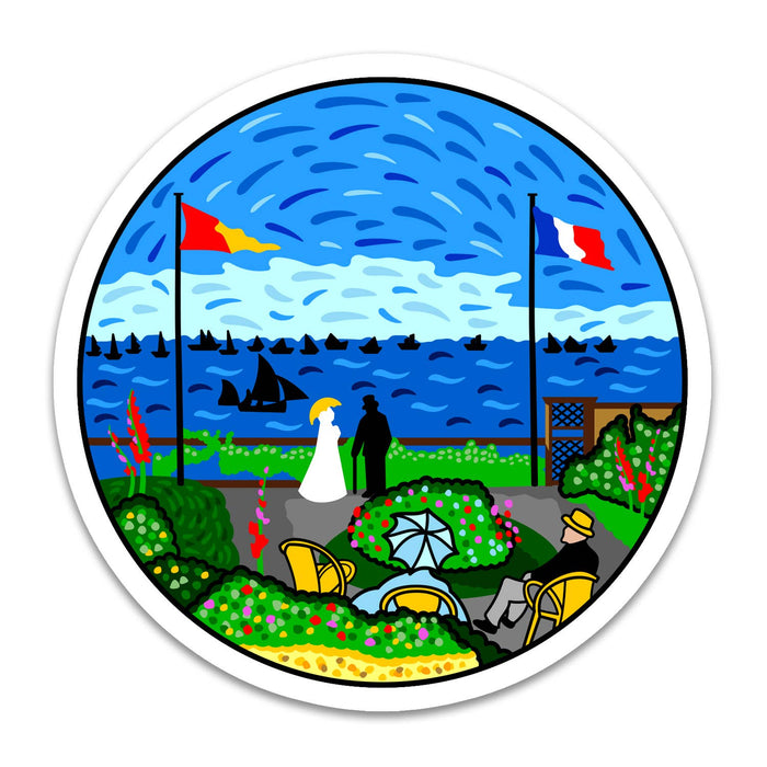 Today is Art Day - Sticker - Garden at Sainte-Adresse - Monet