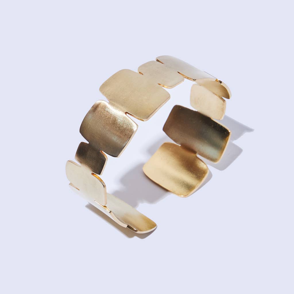 MULXIPLY - Mod Cairn Adjustable Cuff Bracelet - Brass - PMA Store at the Portland Museum of Art, Maine