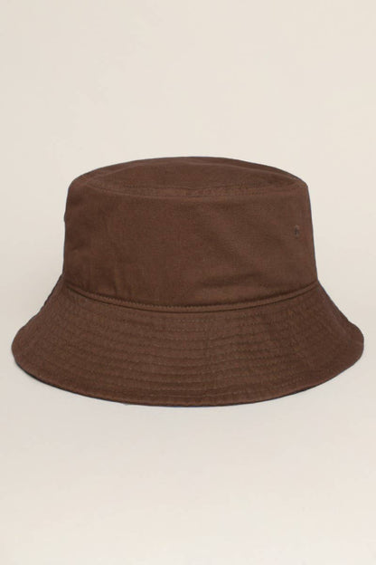 Fashion City - Solid Color Cotton Bucket Fisherman Hats: KHAKI / S/M