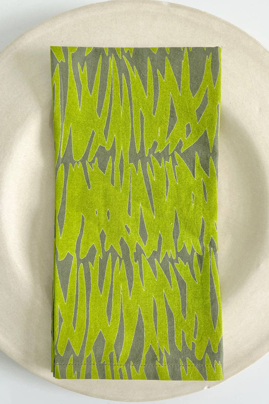 Napkins (Set of 4): Grasses Moss/Hunter - PMA Store at the Portland Museum of Art, Maine