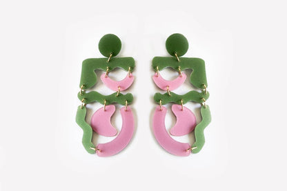 Ecoresin Squiggle Mania Earrings: Nude Solar - PMA Store at the Portland Museum of Art, Maine