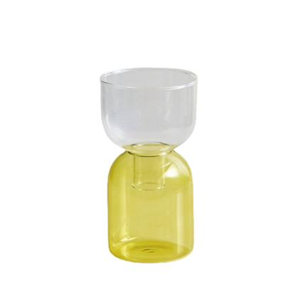 Two Way Terrarium Hydroponic Plant Vase / Candle Holder: Yellow-Green - PMA Store at the Portland Museum of Art, Maine