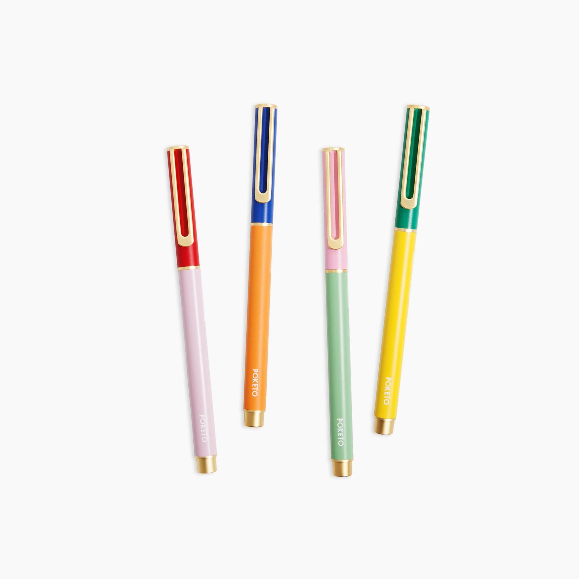 Poketo - Colorblock Cap Pen: Set of 4 - PMA Store at the Portland Museum of Art, Maine