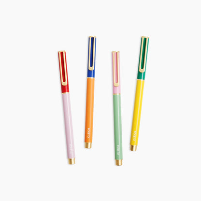 Poketo - Colorblock Cap Pen: Set of 4 - PMA Store at the Portland Museum of Art, Maine
